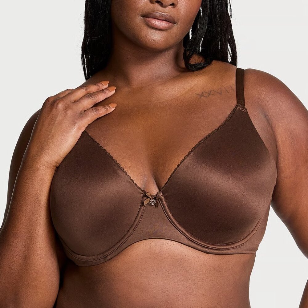 44F / 44DDD Brown Victoria's Secret Invisible Lift Full-Coverage Minimizer Bra